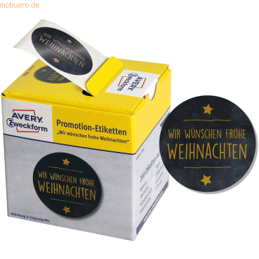 4004182038468 - AVERY Zweckform Ablösbar Etiketten 3846 Selbsthaftend Schwarz Gold 200 Stück