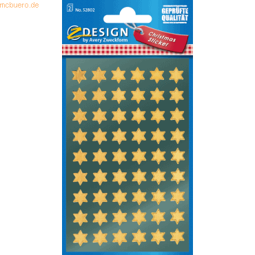 4004182528020 - 10 x Sticker Weihnacht Glanzfolie 2 Bogen Motiv Sterne gold 4004182528020 - 10 x Sticker Weihnacht Glanzfolie 2 Bogen Motiv Sterne gold