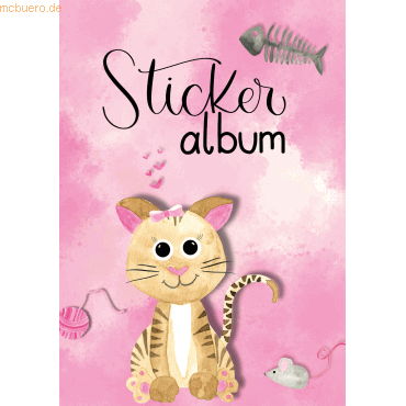 Z-Design Stickeralbum Kids A5 Motiv Katze 16 Steiten