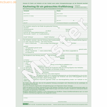 4003273017337 - 10 x Kaufvertrag A4 gebrauchte Kraftfahrzeuge