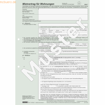 4003273017399 - 25 x Mietvertrag Universal 3x2 Blatt selbstdurchschreibend