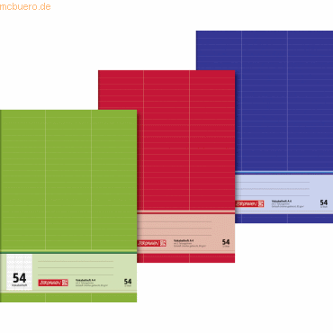 4003273190818 - Vokabelheft 10-43735 Lineatur 54   liniert   3 Spalten A4  80g farbig sortiert 32 Blatt   64 Seiten 4003273190818 Brunnen