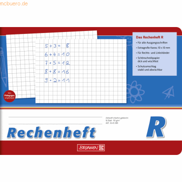 4003273260092 - 10 x Rechenheft A5quer Lineatur R 16 Blatt