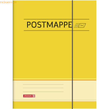 10 x Brunnen Postmappe A4 Karton gelb