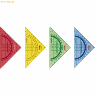 Brunnen Geometrie-Dreieck 16cm bruchsicher Griff farbig sortiert
