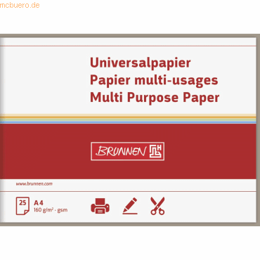 4003273669321 - 5 x Universalpapier A4 80g VE=50 Blatt taupe 4003273669321 - 5 x Universalpapier A4 80g VE=50 Blatt taupe
