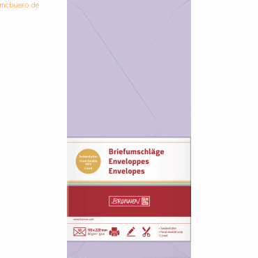4003273690172 - 5 x Briefumschläge DL Nassklebung flieder VE=10 Stück 4003273690172 - 5 x Briefumschläge DL Nassklebung flieder VE=10 Stück