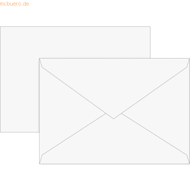 4003273631274 - 5 x Briefumschläge B6 Seidenfutter 80g qm weiß VE=10 Stück