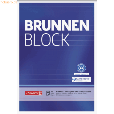 4003273571891 - BRUNNEN Briefblock 105241701 A5 liniert 50Bl 4003273571891 Baier & Schneider