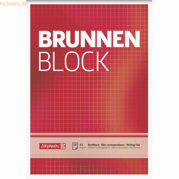 4003273041417 - 1052428 Briefblock A5 Kariert 4003273041417 Brunnen