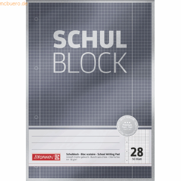 4003273690783 - 10 x Schulblock Premium A4 90g qm 50 Blatt Lineatur 28