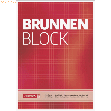 4003273042490 - 10 x Briefblock Brunnenblock A4 70g qm kariert 50 Blatt