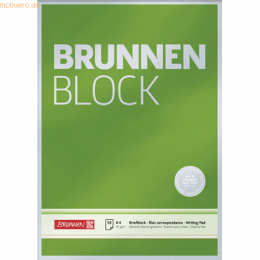 4003273649170 - 10 x Schreiblock Brunnen-Block A4 90g VE=50 Blatt blanko