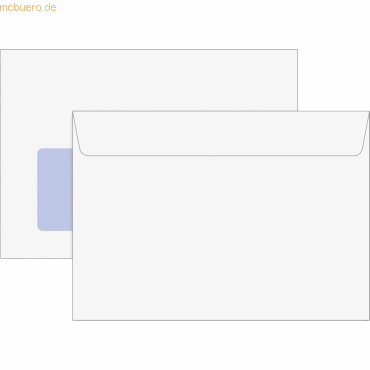 4003273043251 - 20 x Briefumschläge C6 mit Fenster Haftklebung weiß VE=25 Stüc