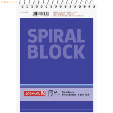 4003273044395 - 20 x Spiralnotizblock A6 liniert 50 Blatt