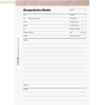 4003273048652 - 10 x Gesprächsnotizblock A5 60g qm 2-fach gelocht liniert 50 B 4003273048652 - 10 x Gesprächsnotizblock A5 60g qm 2-fach gelocht liniert 50 B