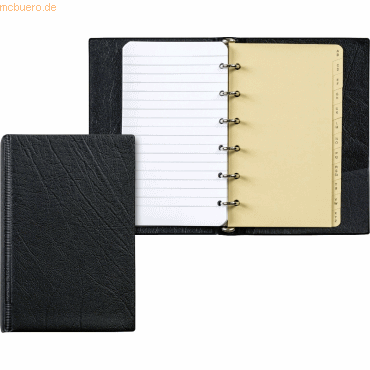 4003273050617 - Ringbuch A7 Kunstleder 6 Ringe 10mm incl Einlage schwarz