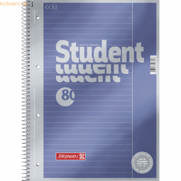 4003273566576 - 5 x Collegeblock Premium Student A4 90g qm 80 Blatt Lineatur 2 4003273566576 - 5 x Collegeblock Premium Student A4 90g qm 80 Blatt Lineatur 2