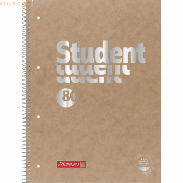 4061947011678 - 5 x Collegeblock Student Pressspan A4 90g qm 80 Blatt Lineatur 4061947011678 - 5 x Collegeblock Student Pressspan A4 90g qm 80 Blatt Lineatur