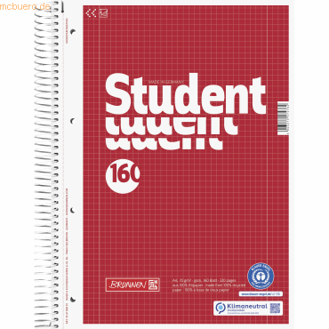 4003273574762 - 5 x Collegeblock Student A4 70g qm 160 Blatt RC Lineatur 28 4003273574762 - 5 x Collegeblock Student A4 70g qm 160 Blatt RC Lineatur 28
