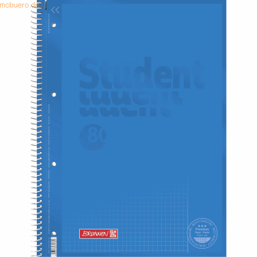 4003273679382 - 5 x Collegeblock Student A4 90g qm 80 Blatt Lineatur 26 azur 4003273679382 - 5 x Collegeblock Student A4 90g qm 80 Blatt Lineatur 26 azur