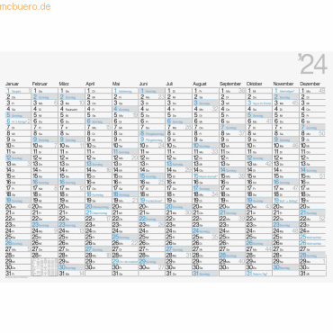 4061947112474 - 5 x Plakatkalender 98x68cm 2024