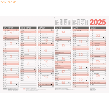 4061947125818 - 10 x Tafelkalender A3quer 2025