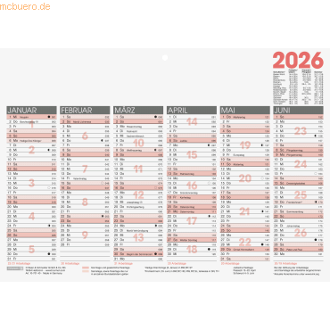 4061947141870 - 25 x Tafelkalender A4quer 2026 4061947141870 - 25 x Tafelkalender A4quer 2026