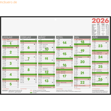 4061947141894 - 10 x Tafelkalender A4quer 2026 4061947141894 - 10 x Tafelkalender A4quer 2026