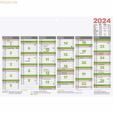 4061947104202 - 10 x Tafelkalender A4quer 2024 4061947104202 - 10 x Tafelkalender A4quer 2024