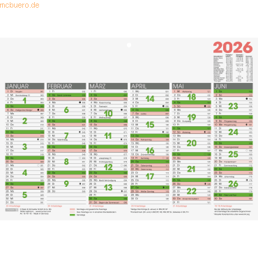 4061947141917 - 10 x Tafelkalender A4quer 2026