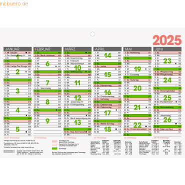 4061947125955 - 25 x Tafelkalender A5quer 2025 4061947125955 - 25 x Tafelkalender A5quer 2025