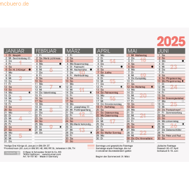 4061947125979 - 25 x Tafelkalender A6quer 2025 4061947125979 - 25 x Tafelkalender A6quer 2025