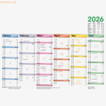 4061947141993 - 25 x Tafelkalender A4quer Dataline 2026 4061947141993 - 25 x Tafelkalender A4quer Dataline 2026