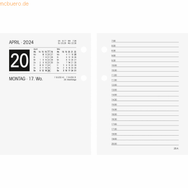 4061947104400 - 5 x Umlegekalender Modell 70261 Form 261E 8x108cm 1 Tag 2 Sei