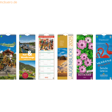 4061947131574 - 6 x Streifenkalender 155x48cm sortiert 2025 4061947131574 - 6 x Streifenkalender 155x48cm sortiert 2025