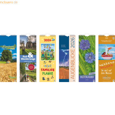 4061947146363 - 6 x Streifenkalender 155x48cm sortiert 2026 4061947146363 - 6 x Streifenkalender 155x48cm sortiert 2026