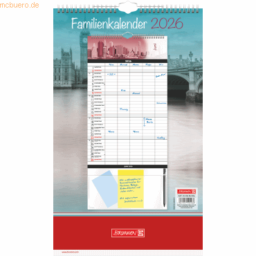 4061947142297 - Familykalender 25x415cm Big City 1 Monat Seite 5 Spalten 2026 4061947142297 - Familykalender 25x415cm Big City 1 Monat Seite 5 Spalten 2026