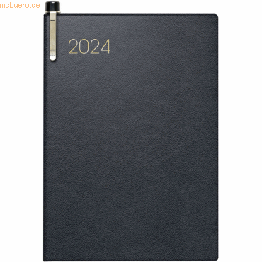 4061947104905 - Taschenkalender 7x10cm 1 Woche 2 Seiten Leder schwarz 2024 4061947104905 - Taschenkalender 7x10cm 1 Woche 2 Seiten Leder schwarz 2024