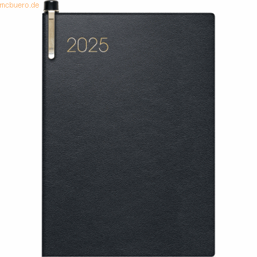 4061947126617 - Taschenkalender 713 72x102cm 1 Woche 2 Seiten Leder schwarz