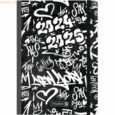 3 x Brunnen Schülerkalender 2024/2025 A5 1 Woche/2 Seiten Graffiti