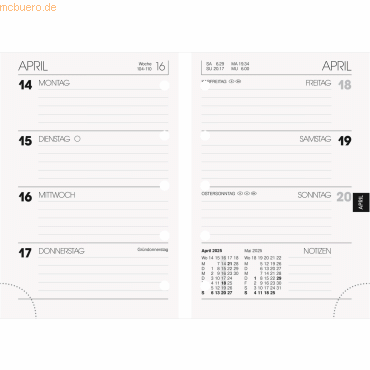 4061947126709 - Wochenkalendarium 723 für Ringbuch-Kalender 76x112cm 1 Woche