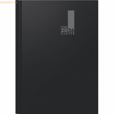 4061947142693 - Buchkalender 1072440905 TimeCenter 724 schwarz 1 Woche   2 Seiten 21x297cm (A4) 2025 4061947142693 Brunnen