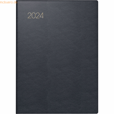 4061947105414 - Taschenkalender 10x14cm 1 Woche 2 Seiten Leder schwarz 2024 4061947105414 - Taschenkalender 10x14cm 1 Woche 2 Seiten Leder schwarz 2024