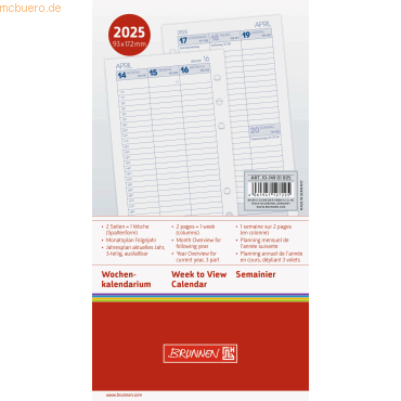 4061947127225 - Wochenkalendarium 1 Woche 2 Seiten 93x172 cm 2025 4061947127225 - Wochenkalendarium 1 Woche 2 Seiten 93x172 cm 2025