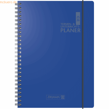 4061947139877 - BRUNNEN Termin- & Unterrichtsplaner (2025 2026) 2 Seiten = 1 Woche A4 224 Seiten Kunststoff-Einband Baladek blau