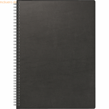 4061947144222 - Buchkalender 1078101906 781 schwarz 1 Woche   2 Seiten  (A4) 2026 4061947144222 Brunnen