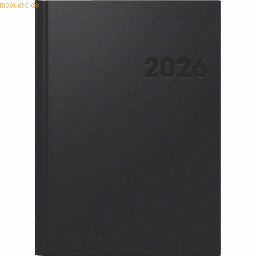 4061947144277 - Buchkalender 1078160906 781 schwarz 1 Woche   2 Seiten 21x297cm (BxH) 2026 4061947144277 Brunnen