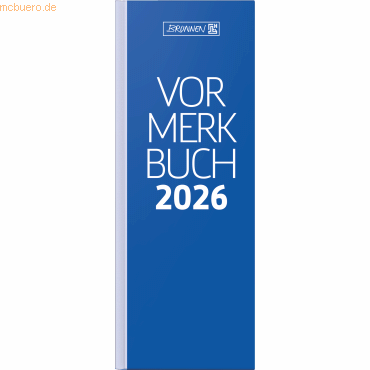 4061947144338 - Vormerkbuch 784 11x297cm 2 Tage Seite Pappe blau 2026