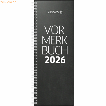 4061947144345 - Vormerkbuch 784 11x297cm 2 Tage Seite Kunststoff schwarz 2026 4061947144345 - Vormerkbuch 784 11x297cm 2 Tage Seite Kunststoff schwarz 2026